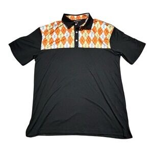Tito's Vodka Men's Argyle Polo Shirt XL Multicolor Golf Casual